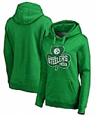 Women Pittsburgh Steelers Pro Line by Fanatics Branded St. Patrick's Day Paddy's Pride Pullover Hoodie Kelly Green FengYun,baseball caps,new era cap wholesale,wholesale hats